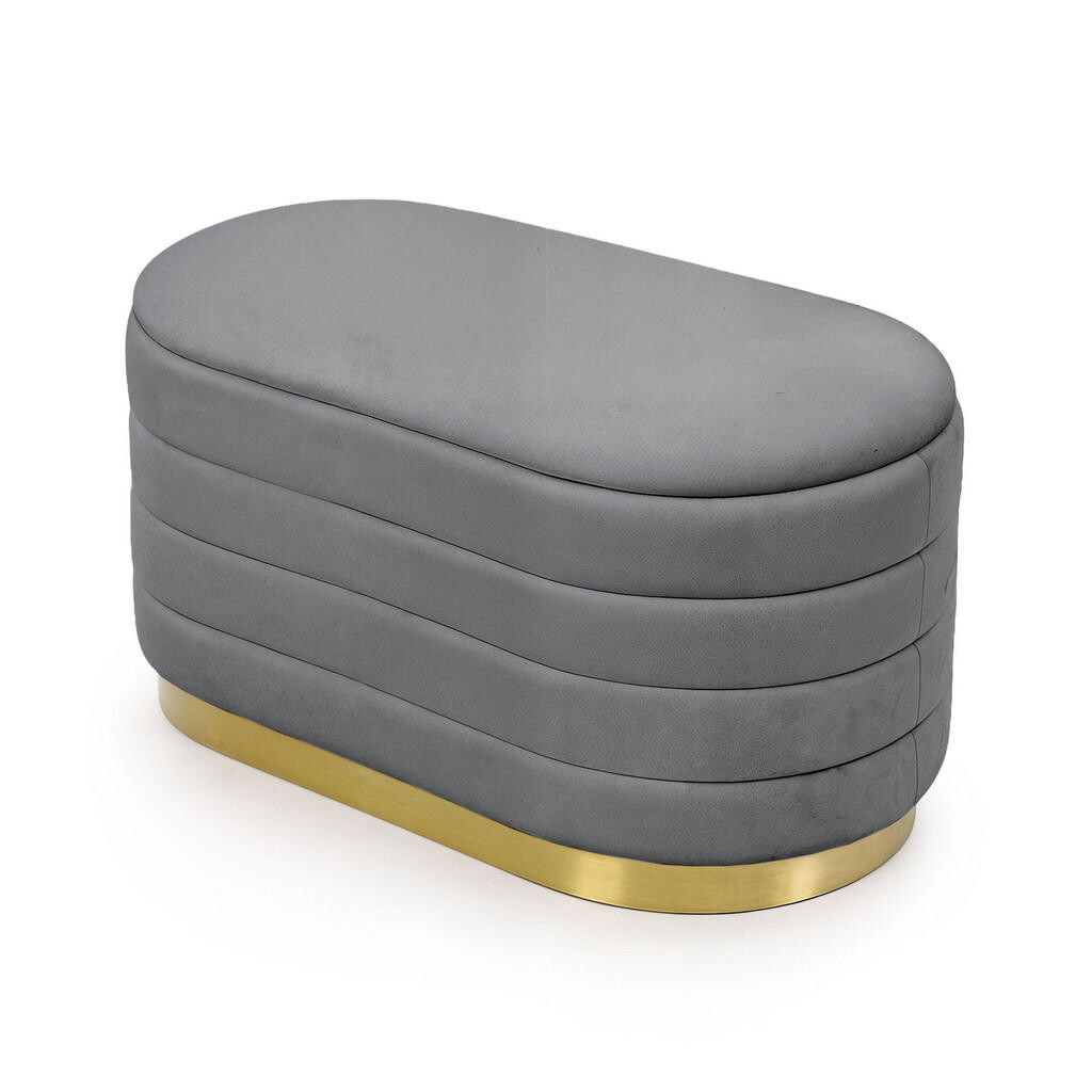 RAUMHIRSCH FURNITURE ČALOUNĚNÁ LAVIČKA s úložným prostorem, grafitová