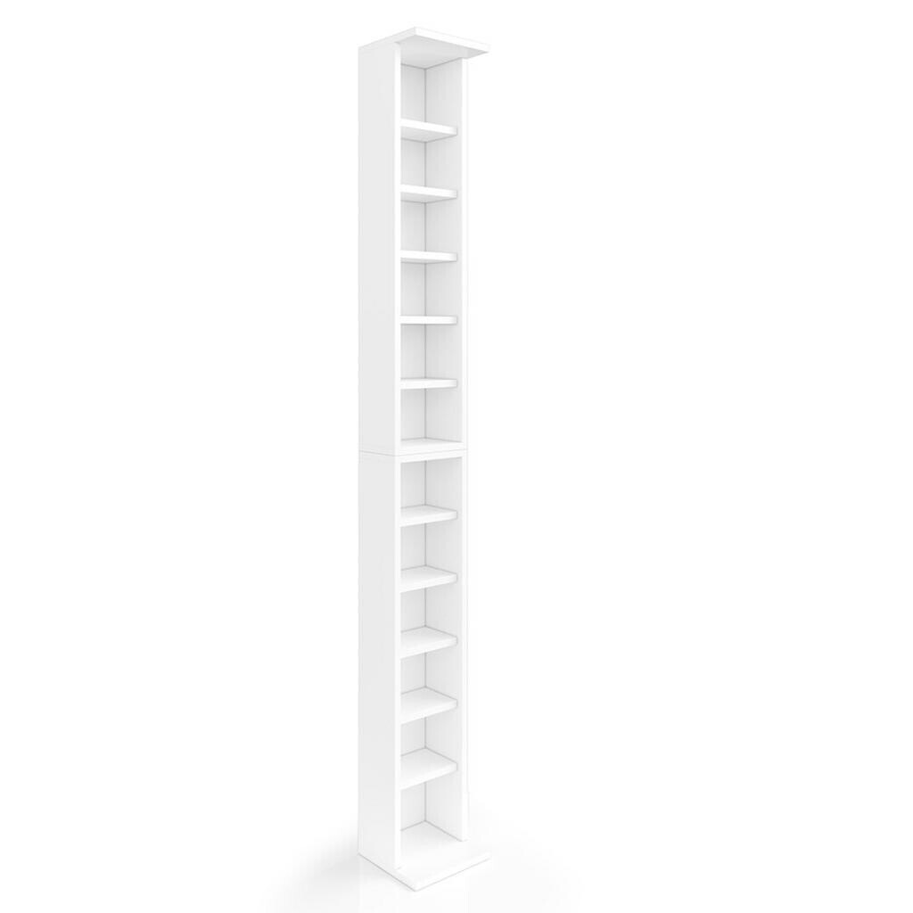 Vicco POLICE NA CD Bílá 21 x 183.6 cm Velká sada 2 kusů
