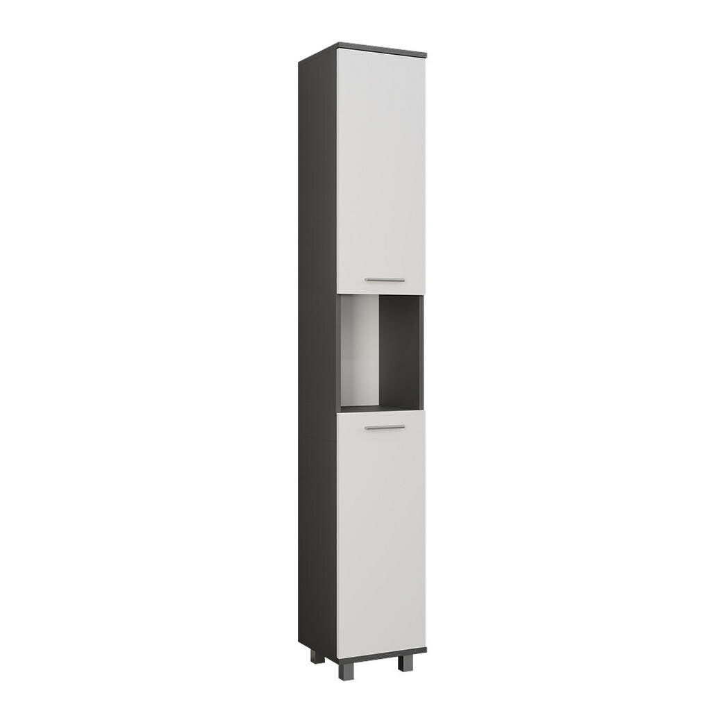 Vicco VYSOKÁ SKŘÍŇKA Ilias Antracitová/bílá 30.2 x 190 cm se 2 dveřmi