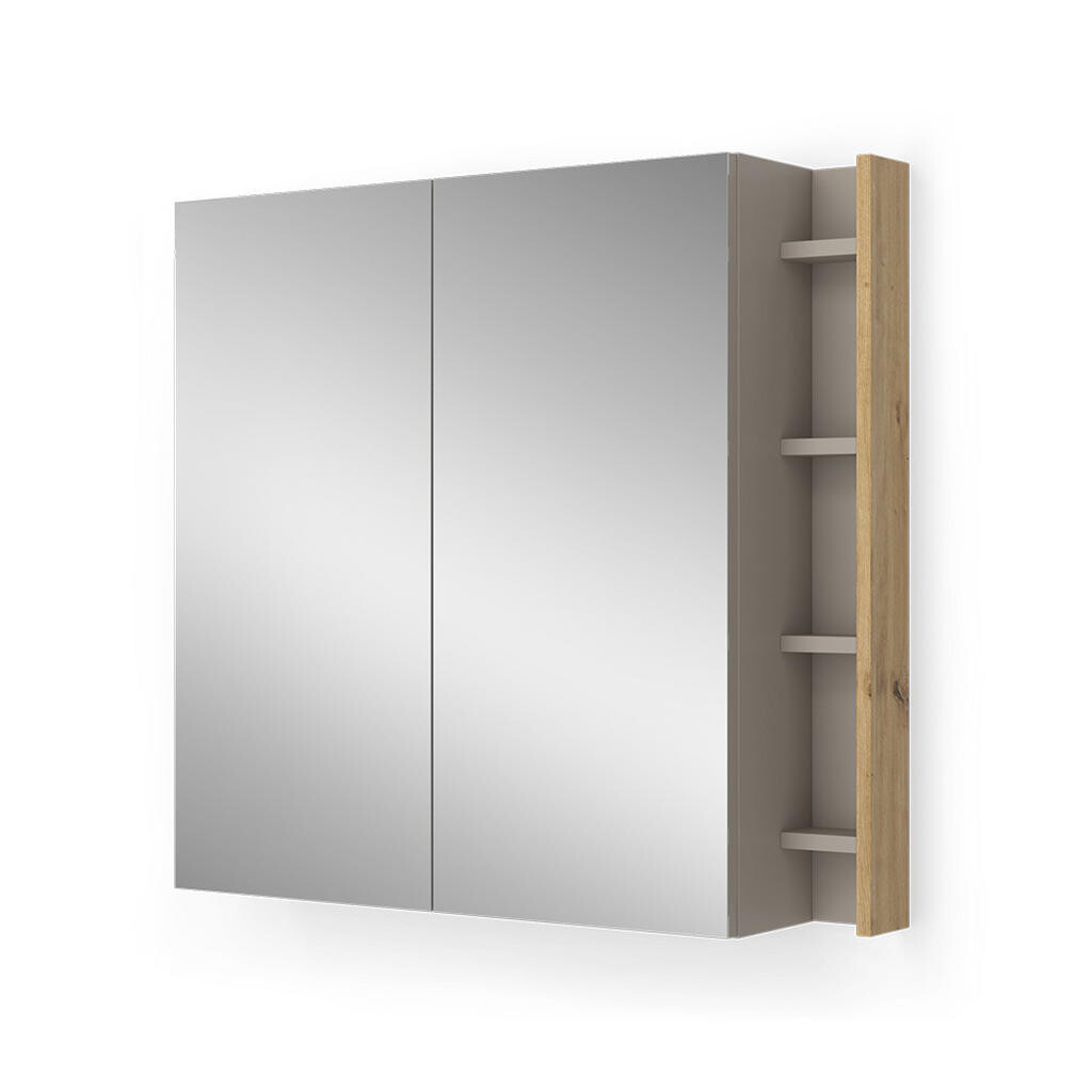 Vicco KOUPELNOVÁ ZRCADLOVÁ SKŘÍŇKA Edelin Kašmír 80 x 75 cm s policemi