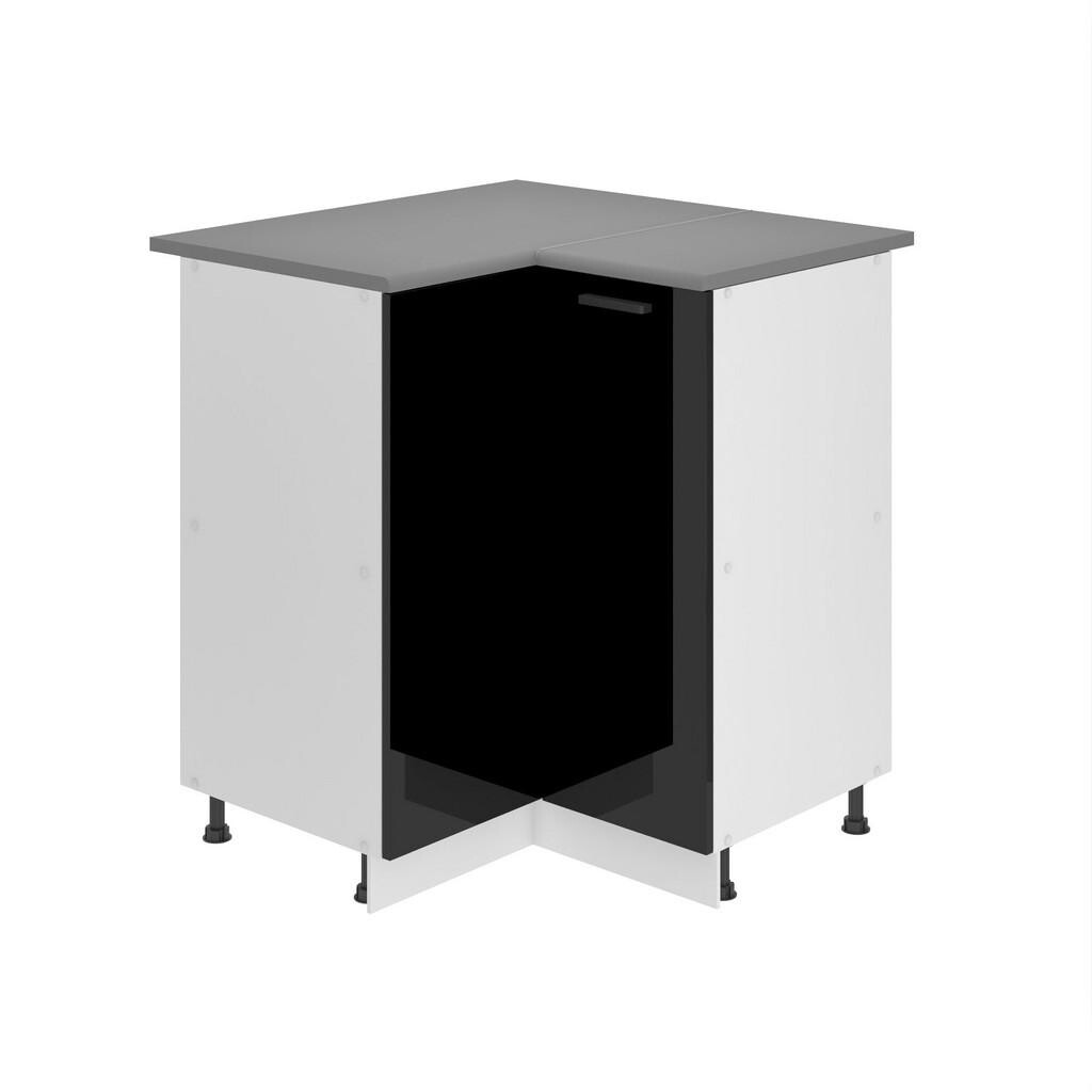 B BELINI GROUP KUCHYŇSKÁ SPODNÍ SKŘÍŇKA 90 cm SNP s pracovní deskou, Černá lesklá
