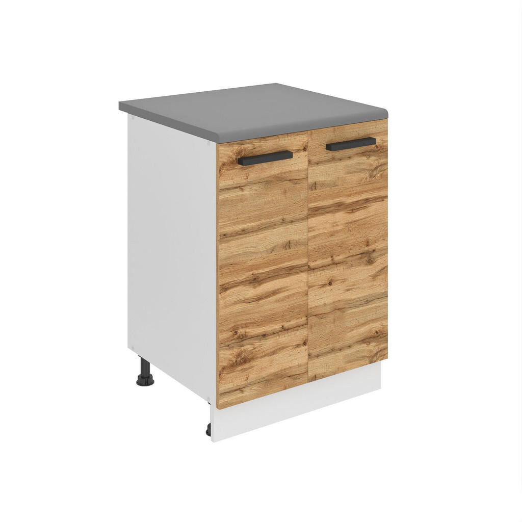B BELINI GROUP KUCHYŇSKÁ SPODNÍ SKŘÍŇKA 60 cm SD2, s pracovní deskou, s 2 dvířky, Dub Wotan