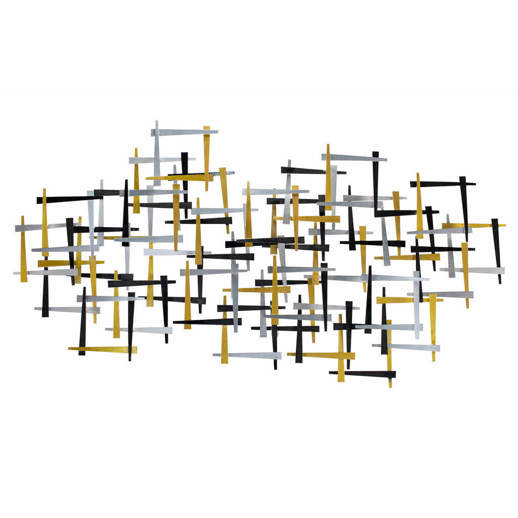 KUNSTLOFT KOVOVÁ NÁSTĚNNÁ DEKORACE ZLATÁ, 108/60 CM