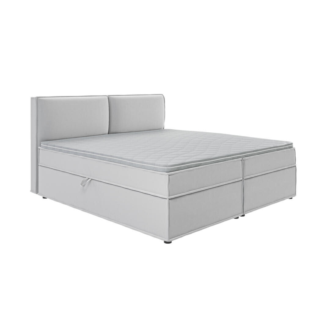 S-Style POSTEL BOXSPRING 200/200 cm Eclipse ze stříbrného mikrovlákna