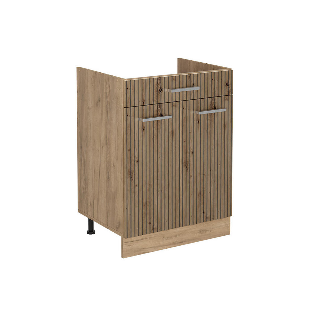Vicco SPODNÍ SKŘÍŇKA KUCHYŇSKÉ LINKY R-Line, Řemeslný dub/Zlatý mocný dub, 60 cm se zásuvkou bez pracovní desky