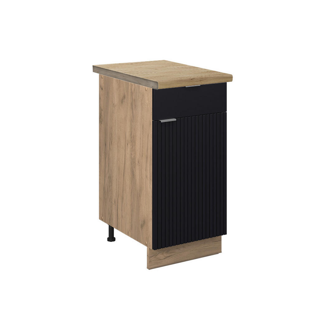 Vicco SPODNÍ SKŘÍŇKA KUCHYŇSKÉ LINKY Fame-Line Černý pruhovaný 40 cm , PD Dub