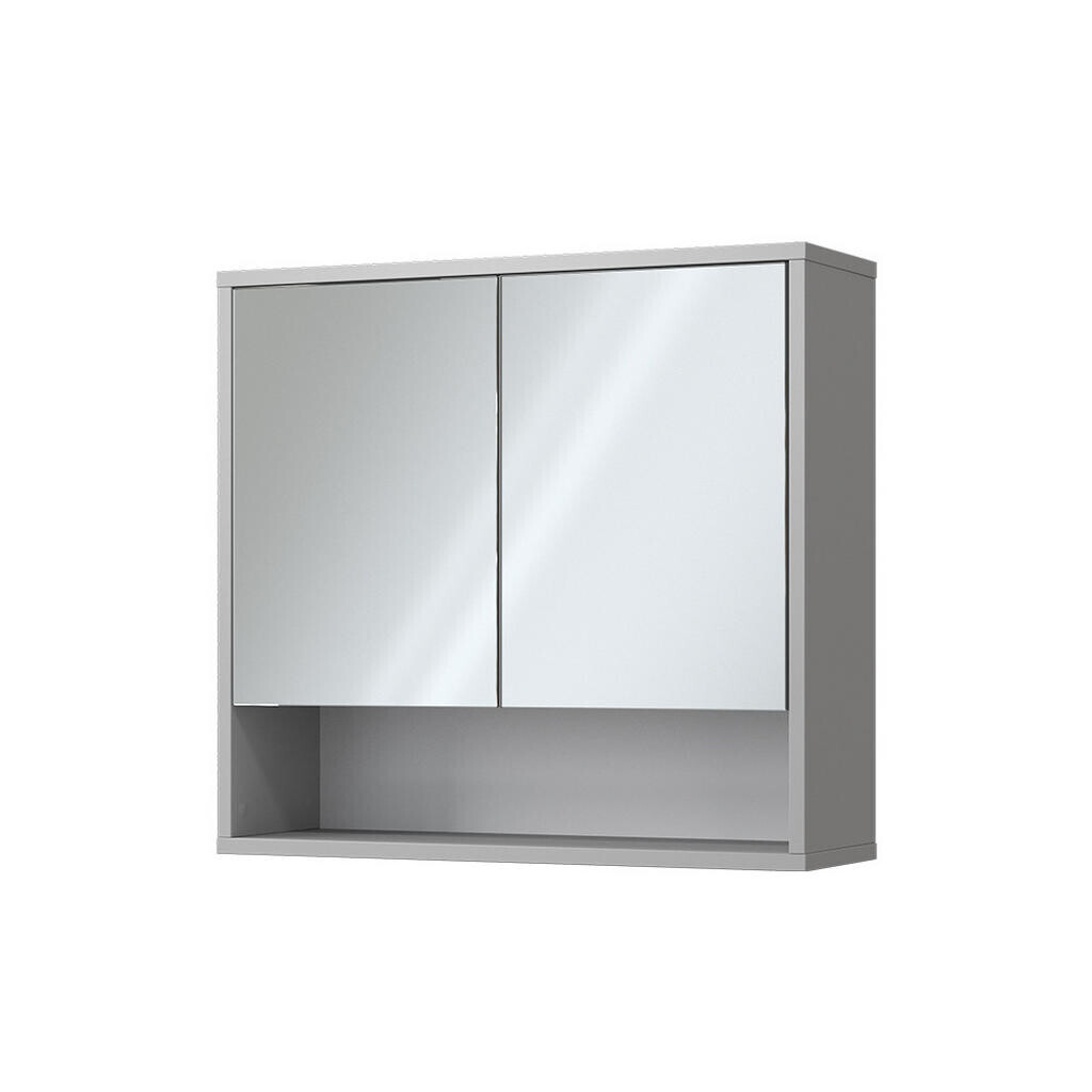 Vicco KOUPELNOVÁ ZRCADLOVÁ SKŘÍŇKA Eliza Šedá 70 x 65 cm se 2 dvířky