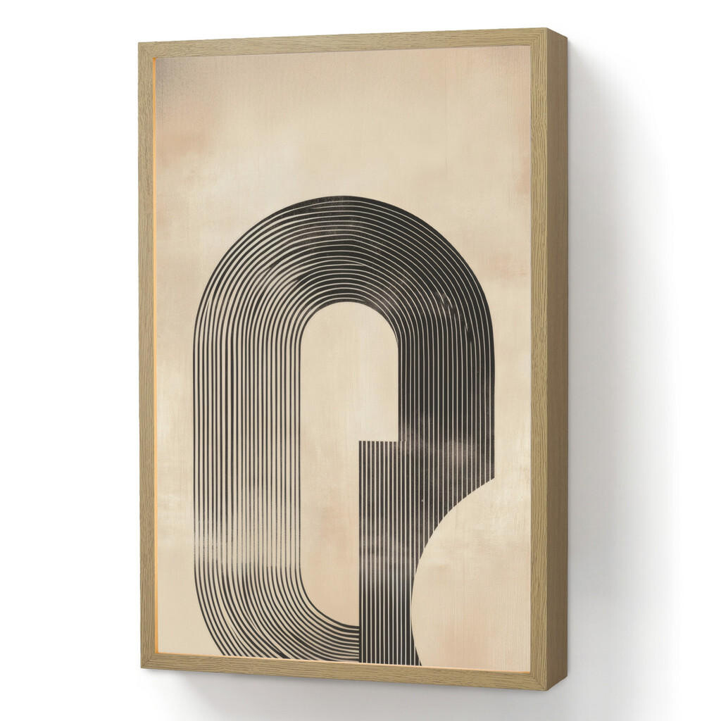 OnlyWow NÁSTĚNNÁ LAMPA S AKUMULÁTOREM Luk - Pruhy - Minimalistický - Černý 40x60 cm