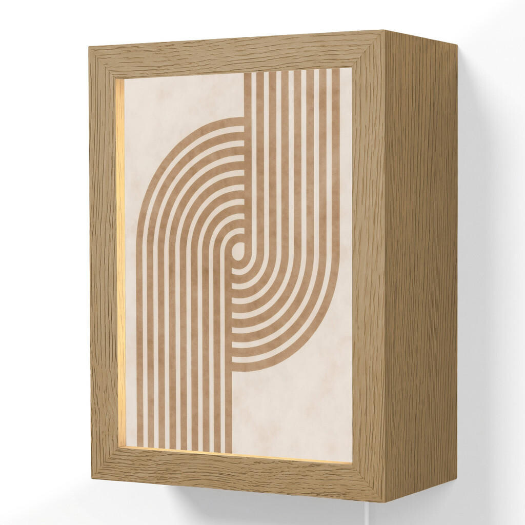 OnlyWow NÁSTĚNNÁ LAMPA Symetrický ohyb - měděná barva 15x20 cm