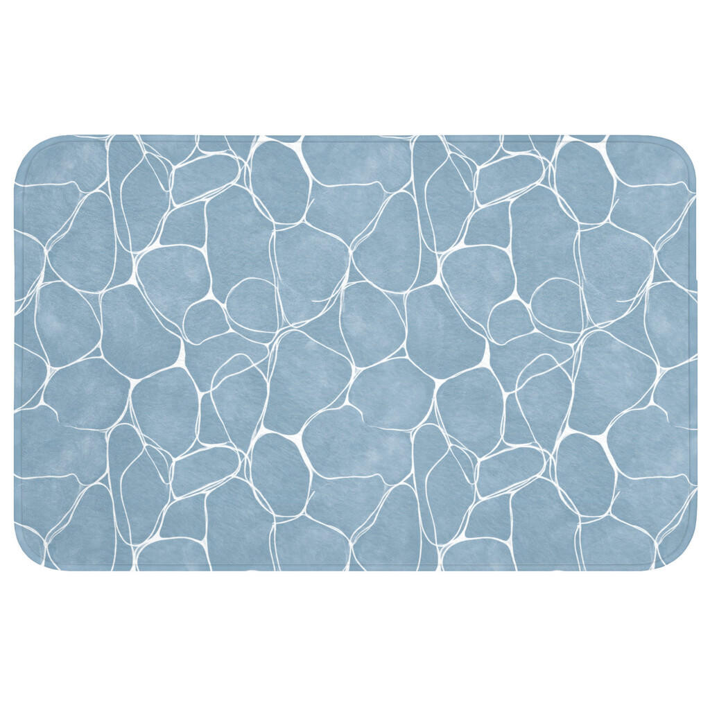 OnlyWow KOUPELNOVÁ PŘEDLOŽKA Organic - vzor - modrá 80x50 cm