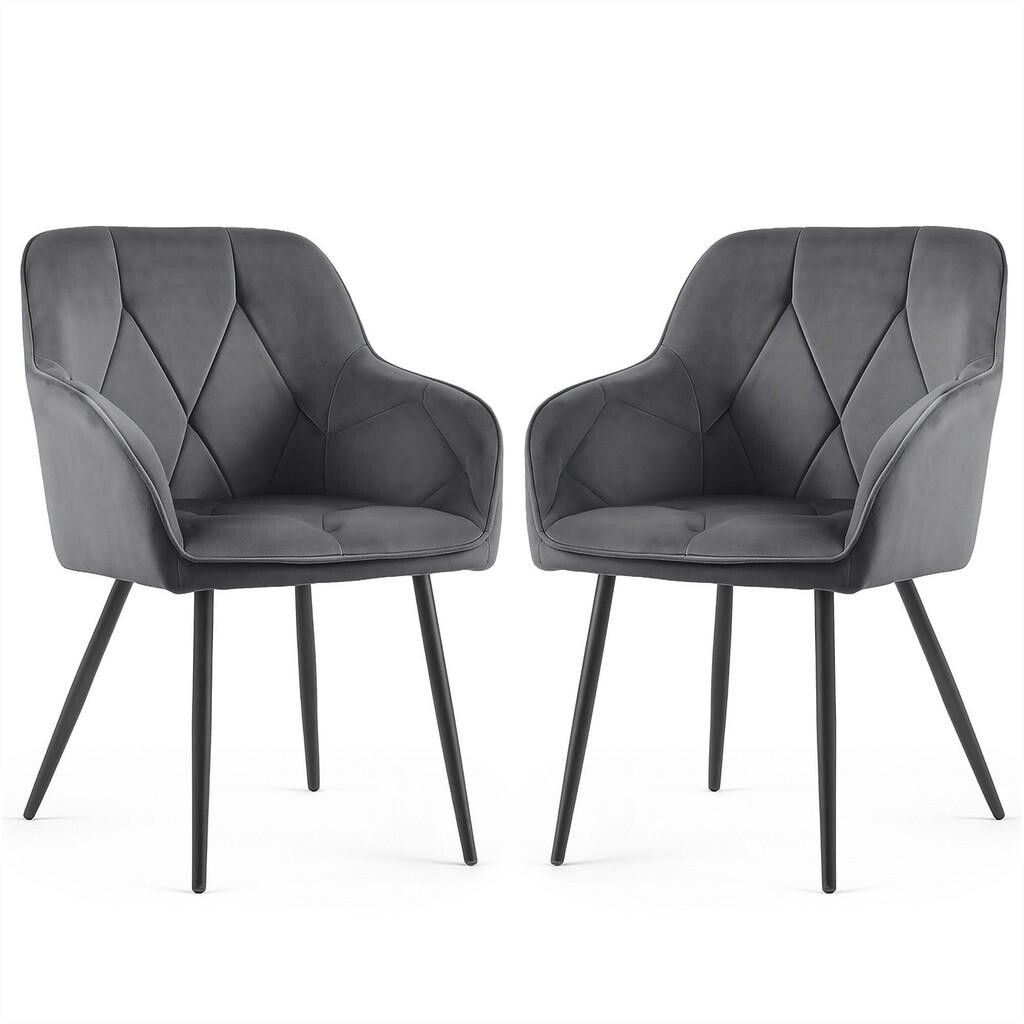 RAUMHIRSCH FURNITURE ČALOUNĚNÁ ŽIDLE, sada 2 ks, kovové nohy, zelená 54,5/82,5/58