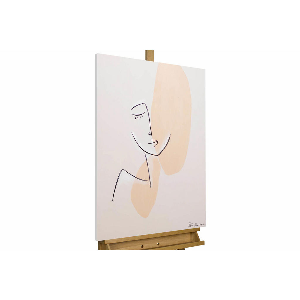 KUNSTLOFT RUČNĚ MALOVANÝ AKRYLOVÝ OBRAZ RŮŽOVÝ, 60/90 CM