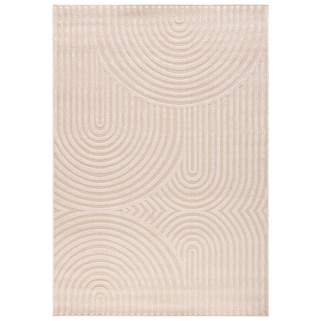 Mazovia KOBEREC béžový bílý geometrický - 200x300 cm