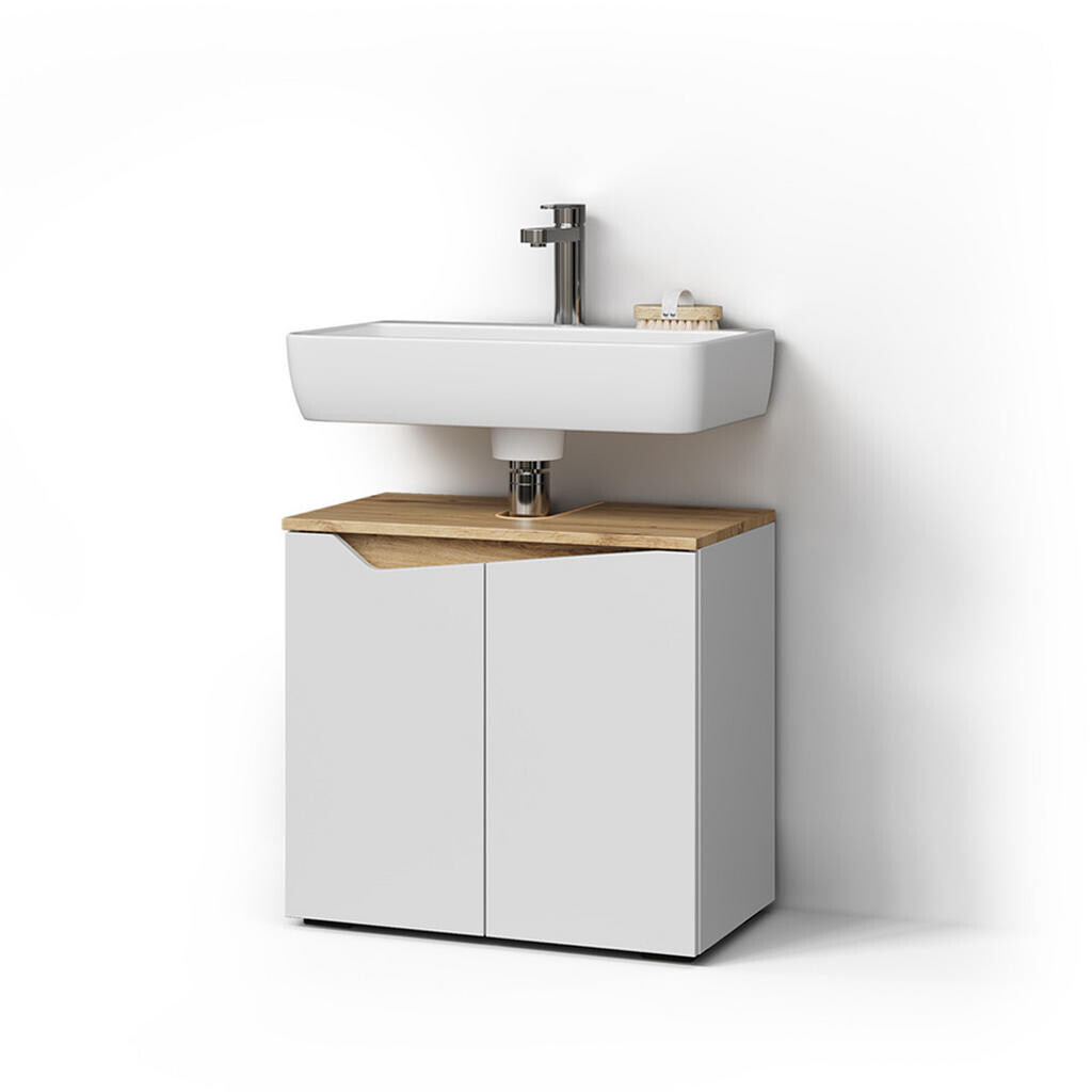 Livinity® TOALETNÍ SKŘÍŇKA PRO UMYVADLO Timavo Bílá 60 x 57.5 cm se 2 dveřmi