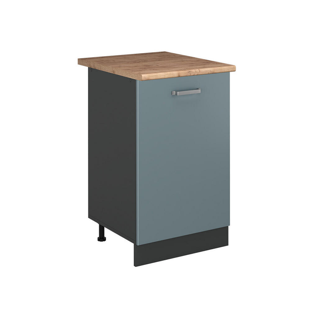Vicco SPODNÍ SKŘÍŇKA KUCHYŇSKÉ LINKY R-Line, Modrošedá/Antracit, 50 cm pracovná doska Dub Goldkraft
