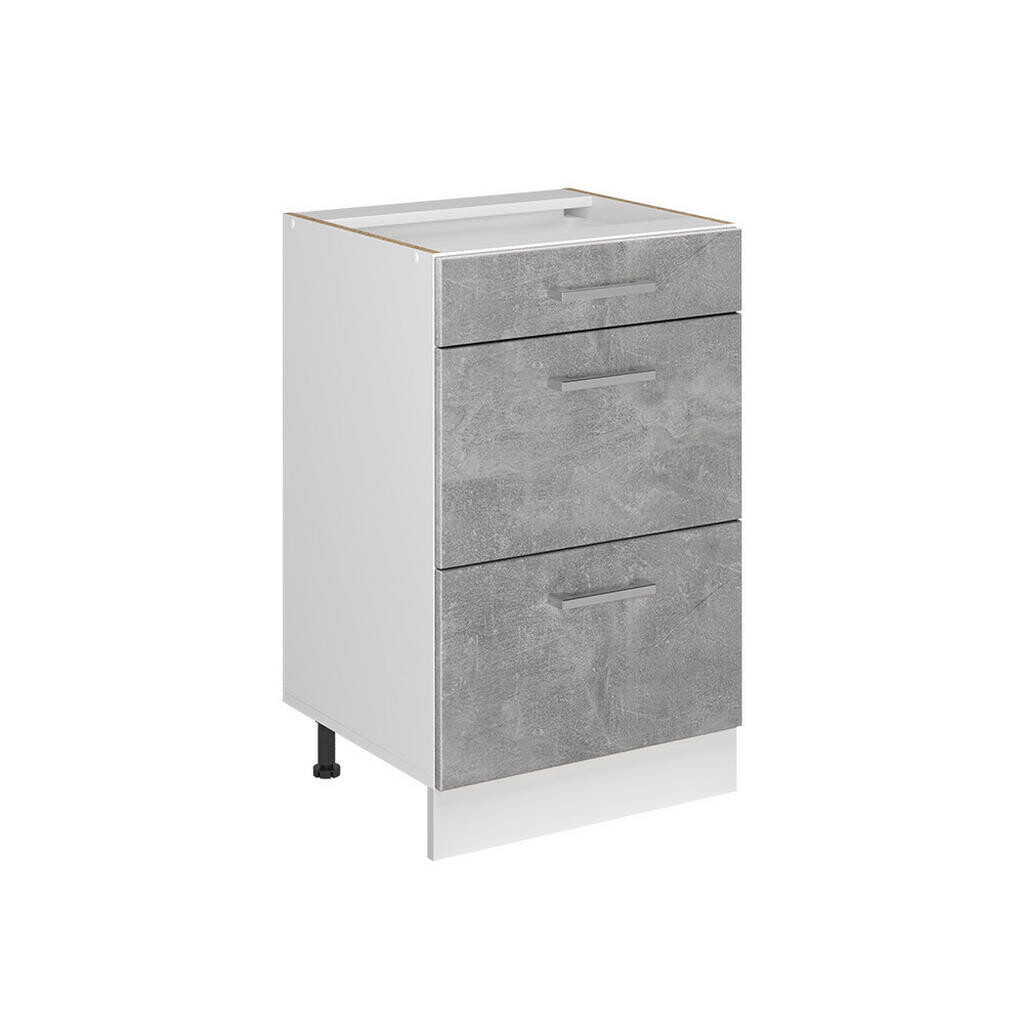 Vicco SPODNÍ SKŘÍŇKA KUCHYŇSKÉ LINKY R-Line, Beton/Bílá, 50 cm bez pracovní desky