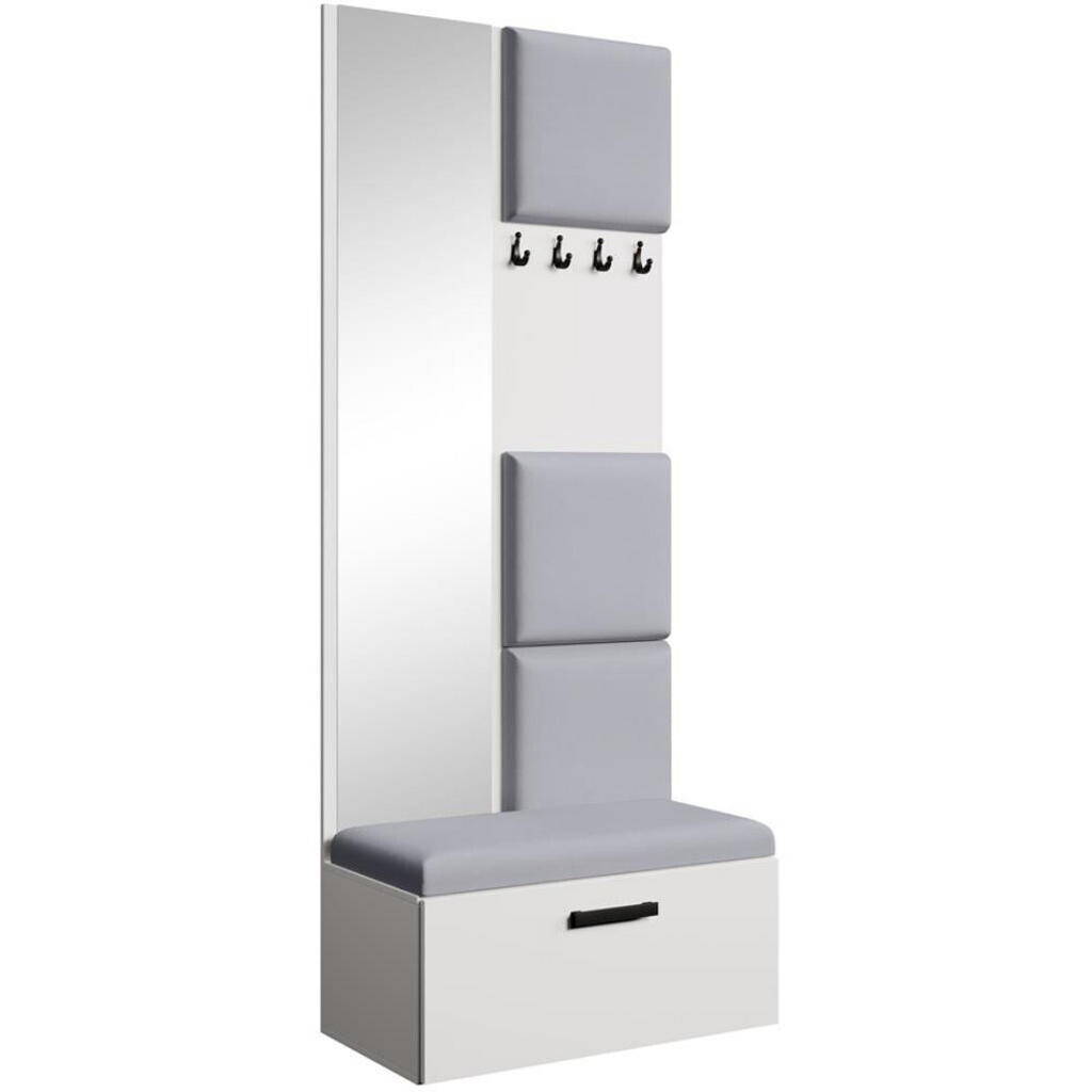 Beautysofa PŘEDSÍŇOVÁ sestava Margaret III 81/203/43 s čalouněnými panely, bílá|černá