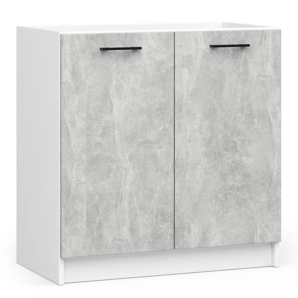 RAUMHIRSCH FURNITURE SPODNÍ SKŘÍŇKA bílá, betonová 82/80/46
