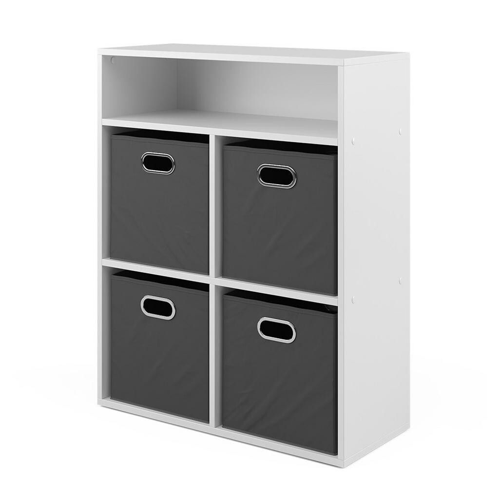 Vicco KNIHOVNA Bílá 72 x 90.2 cm se 4 skládacími boxy