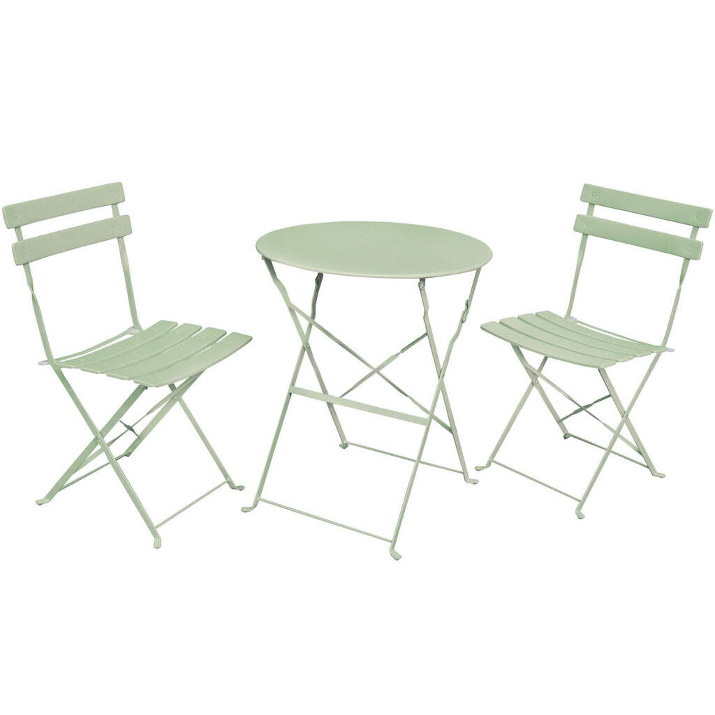 RAUMHIRSCH FURNITURE SKLÁDACÍ STŮL se skládacími židlemi, sada zelená 42/81/42
