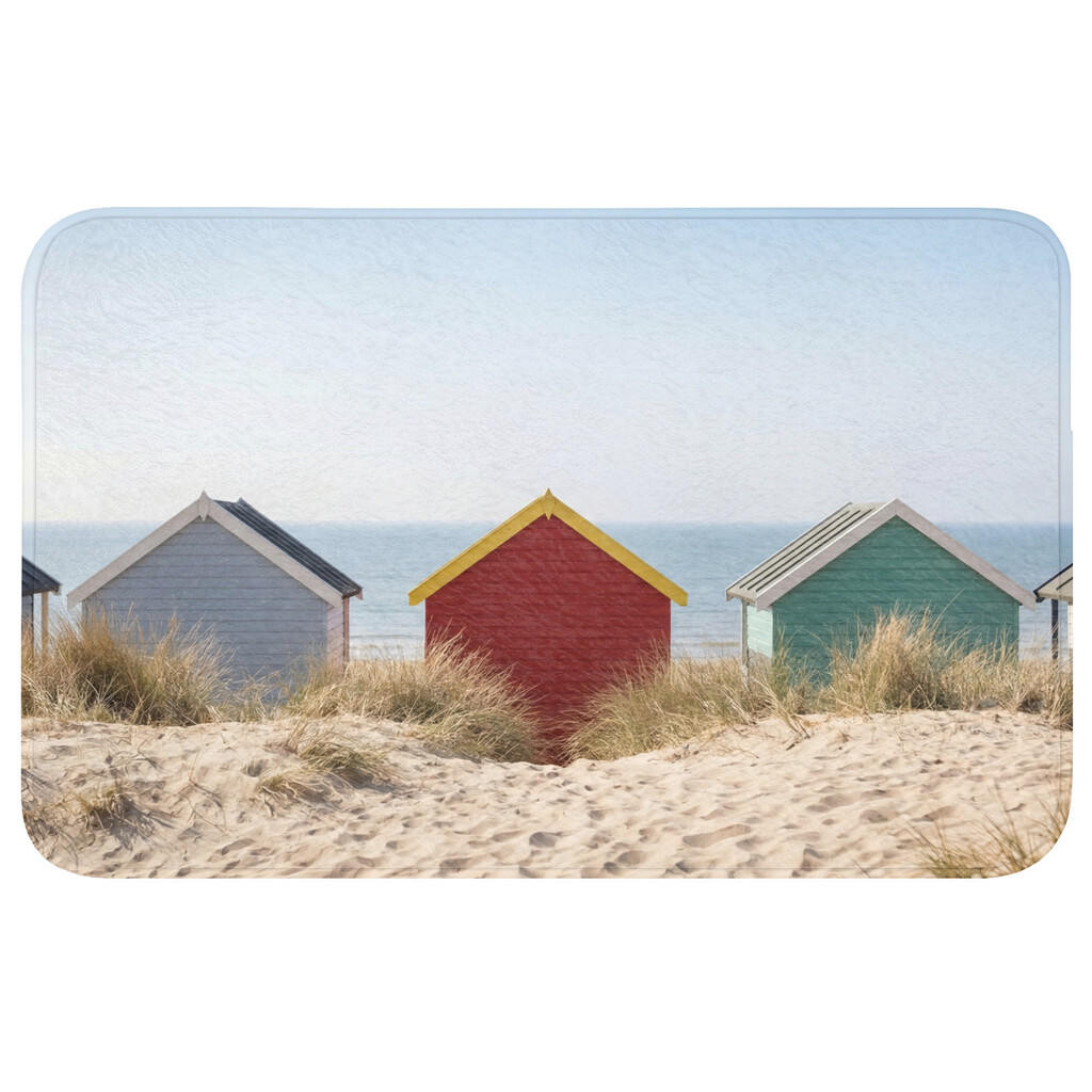 OnlyWow KOUPELNOVÁ PŘEDLOŽKA Pláž - Chaty - Barevné - Duny 80x50 cm