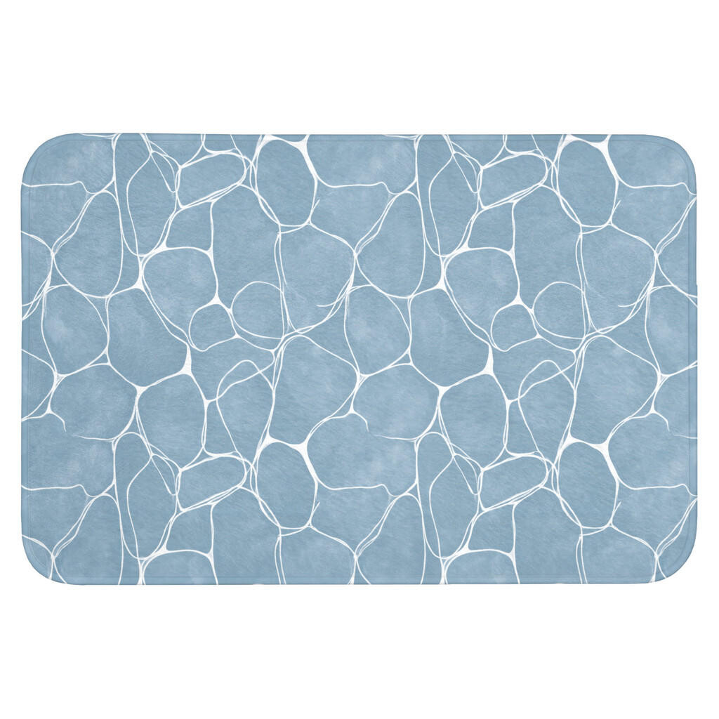 OnlyWow KOUPELNOVÁ PŘEDLOŽKA Organic - vzor - modrá 90x60 cm