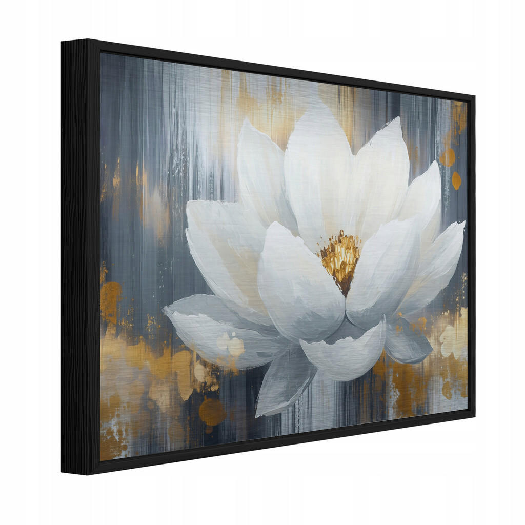 Wallarena ZARÁMOVANÉ obrazy květin a lilií bílé 150x100 cm