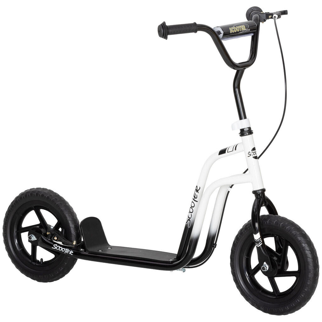 AIYAPLAY ROLLER Dětská koloběžka Kickscooter s nastavitelným řídítkem 12palcová kola Bílá