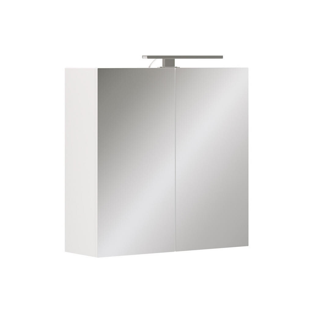 Vicco KOUPELNOVÁ SKŘÍŇKA SE ZRCADLEM Lavio Bílá 60 x 60 cm s osvětlením LED