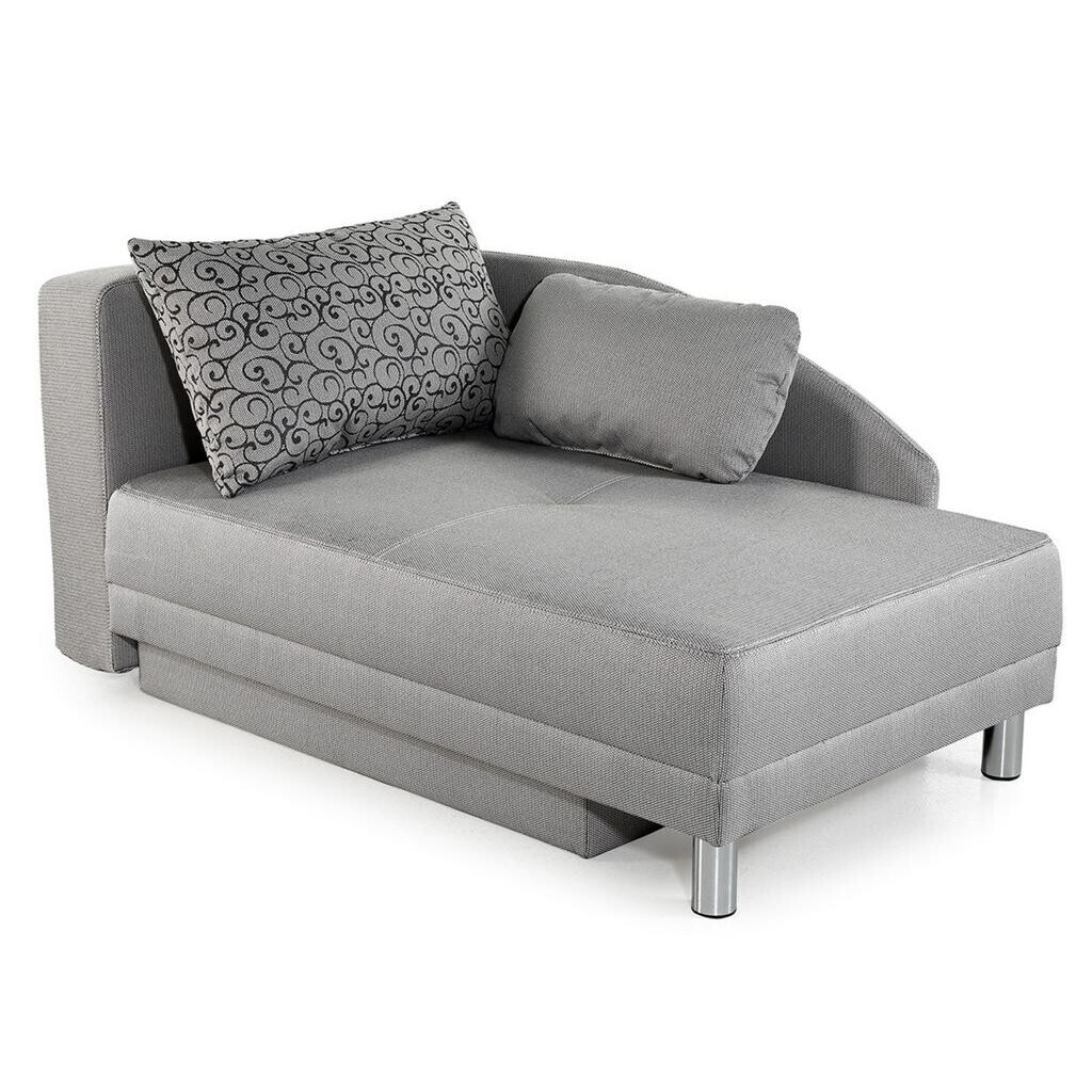 luma-home ROZKLÁDACÍ POHOVKA s úložným prostorem, pružinovým jádrem, Š149/H90/V80 cm, ležecká plocha 200×84 cm, tkanina světle šedá / 15122