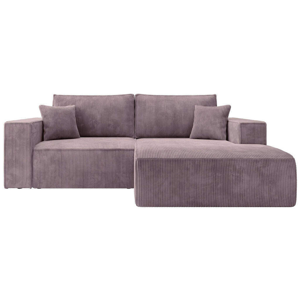 Selsey ROHOVÁ pohovka Farese Mini s manšestrovým potahem Mauve, pravá