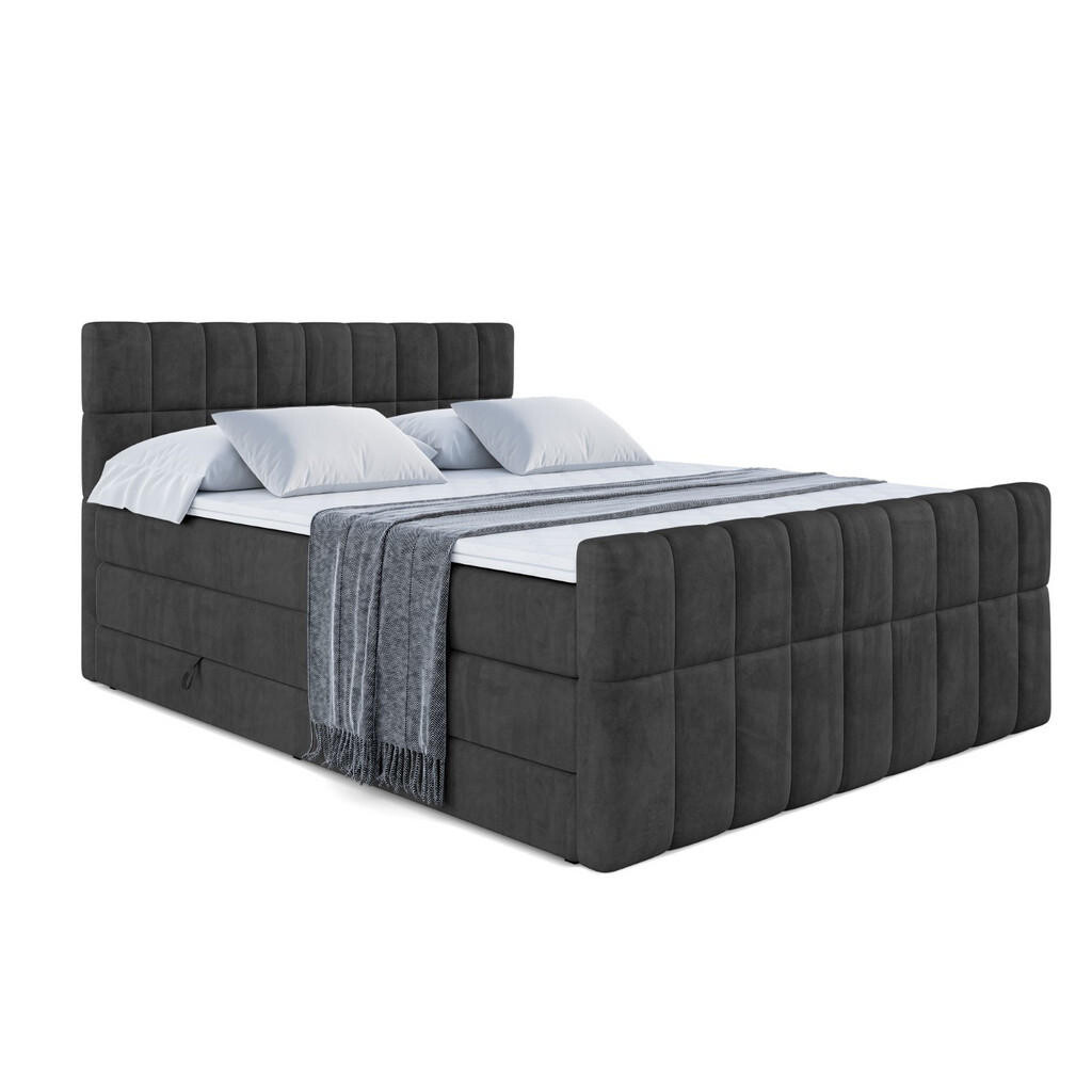 ALTDECOR POSTEL boxspring MIAMI-Z KING – 200 x 200 – H3/H4 – černá