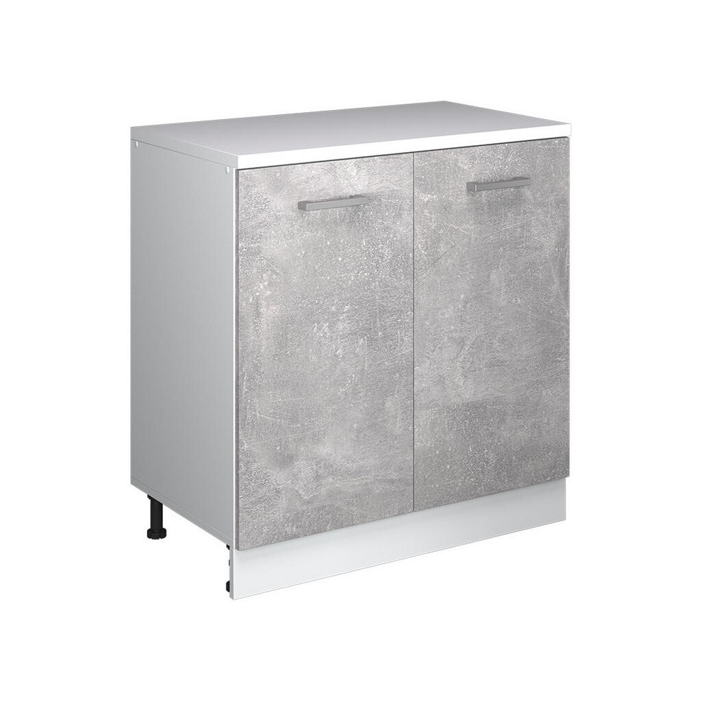 Vicco KUCHYŇSKÁ SKŘÍŇKA POD ŠIKMOU STŘECHU R-Line, Beton, 80 cm bez šikminy se 2 dveřmi