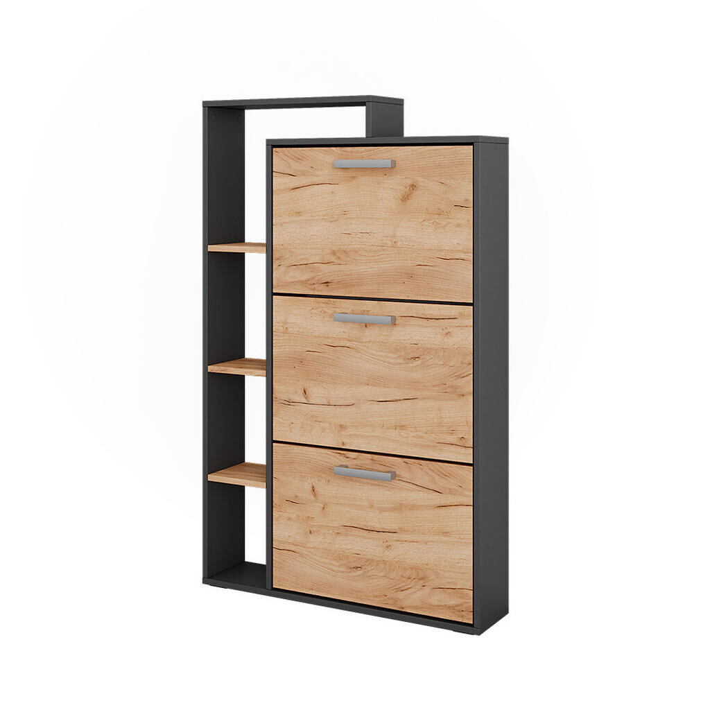 Vicco BOTNÍK NA BOTY Orlando Zlatý dub power/antracit 80 x 128.3 cm se 3 skládacími přihrádkami