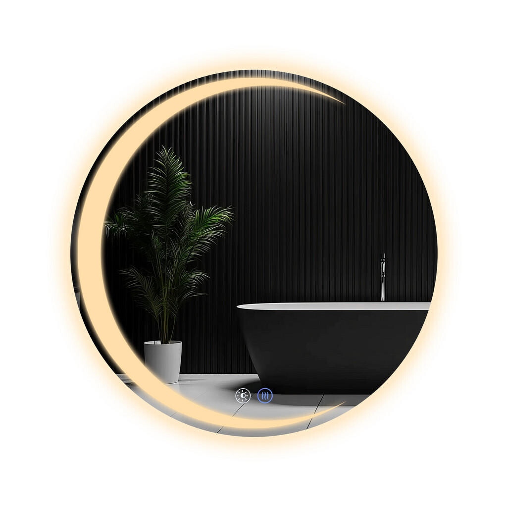 Nettlife KOUPELNOVÉ zrcadlo Redinger s LED osvětlením Ø70 cm