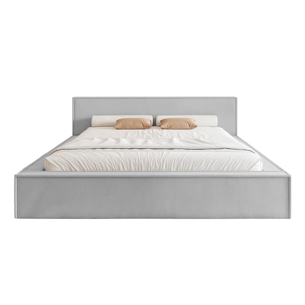 Fedve POLSTROVANÁ POSTEL Mendocino Classic Low 180x200 cm, Stříbrná