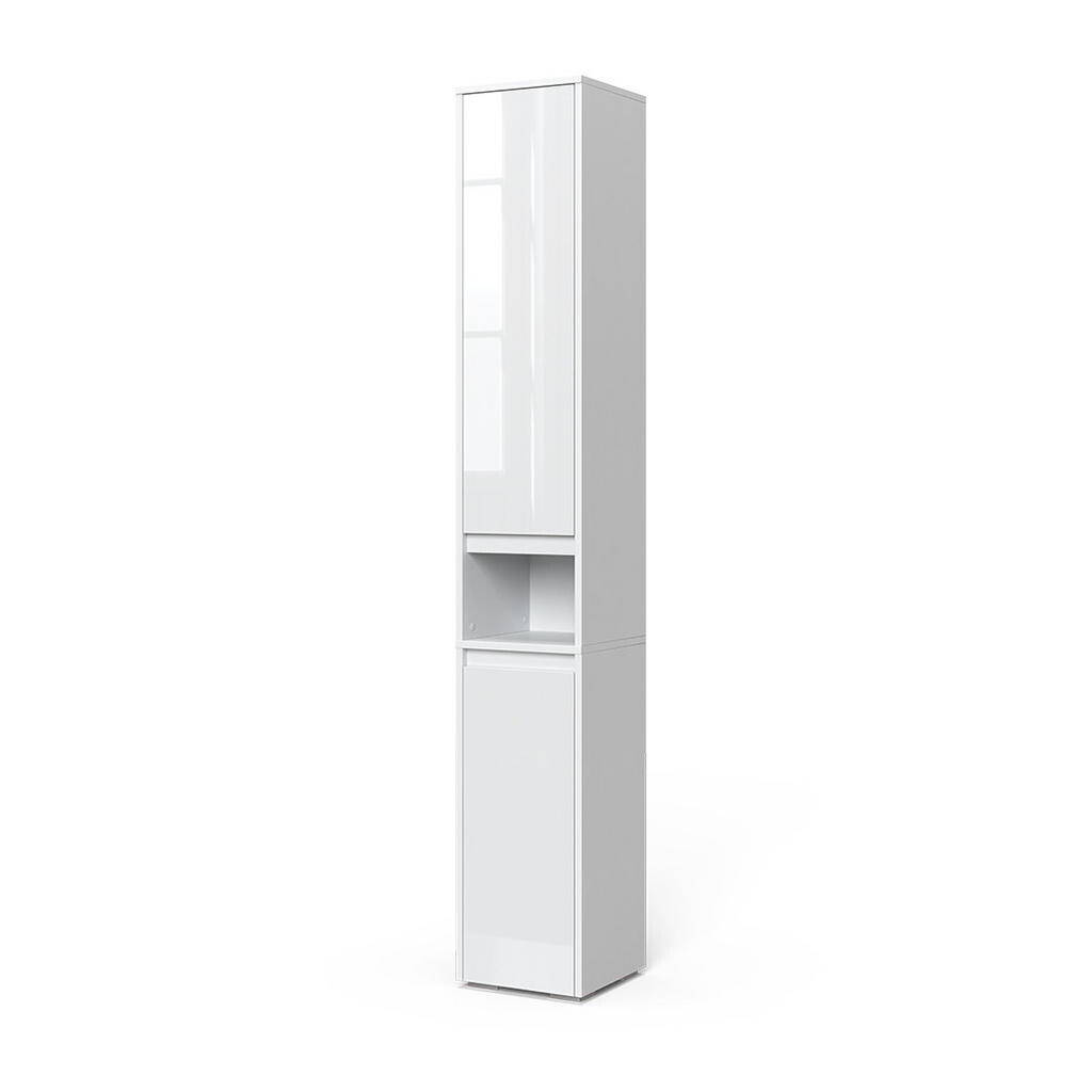 Vicco KOUPELNOVÁ SKŘÍŇKA Majest Bílá vysoký lesk 30.2 x 191.5 cm s dvířky a otevřenou přihrádkou