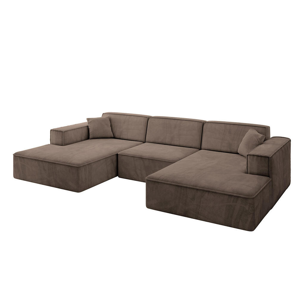 ALTDECOR SEDACÍ SOUPRAVA IREA-U1-v4 – 301 × 165 × 77 cm, hnědá