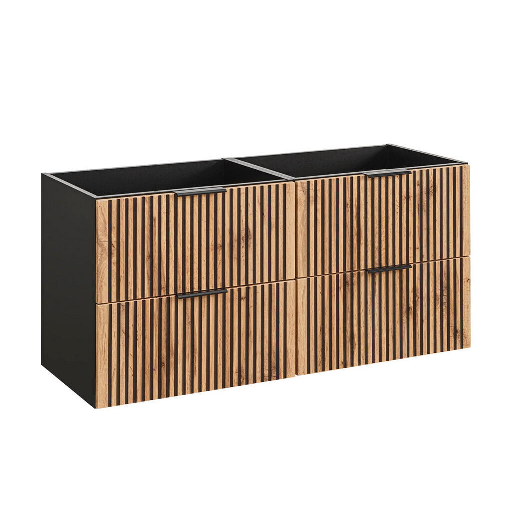 Petits-meubles SKŘÍŇKA POD UMYVADLO 120.4cm Gaia Dubové dřevo a černá barva