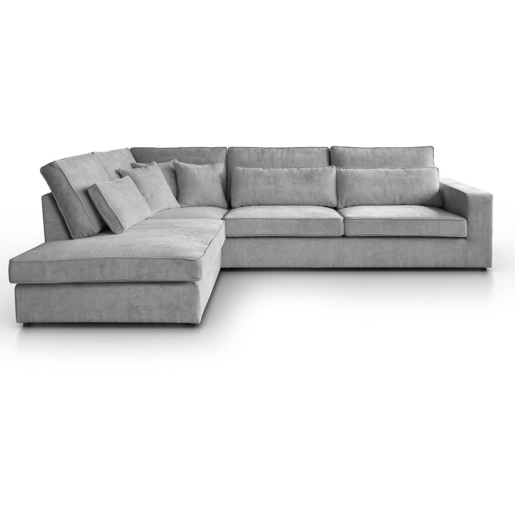 Beautysofa ROHOVÁ pohovka Parma bez funkce spaní, světle šedá, levá