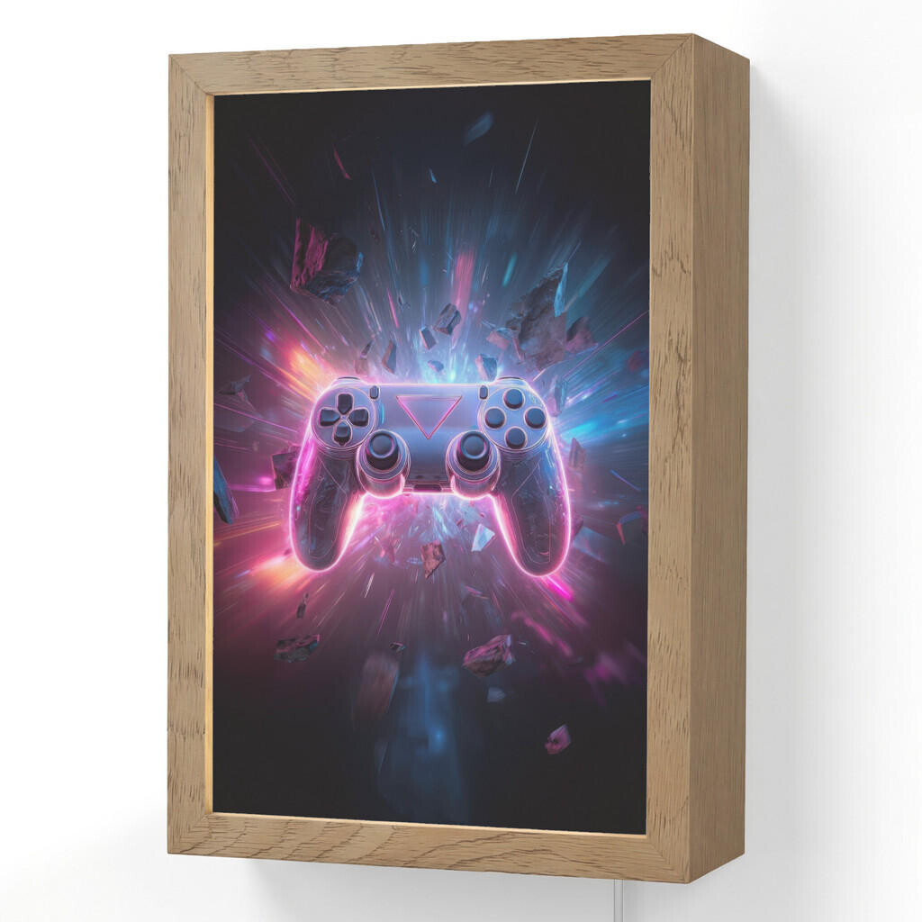 OnlyWow NÁSTĚNNÁ LAMPA Controller - Neon - Explosion - Abstraktní 20x30 cm