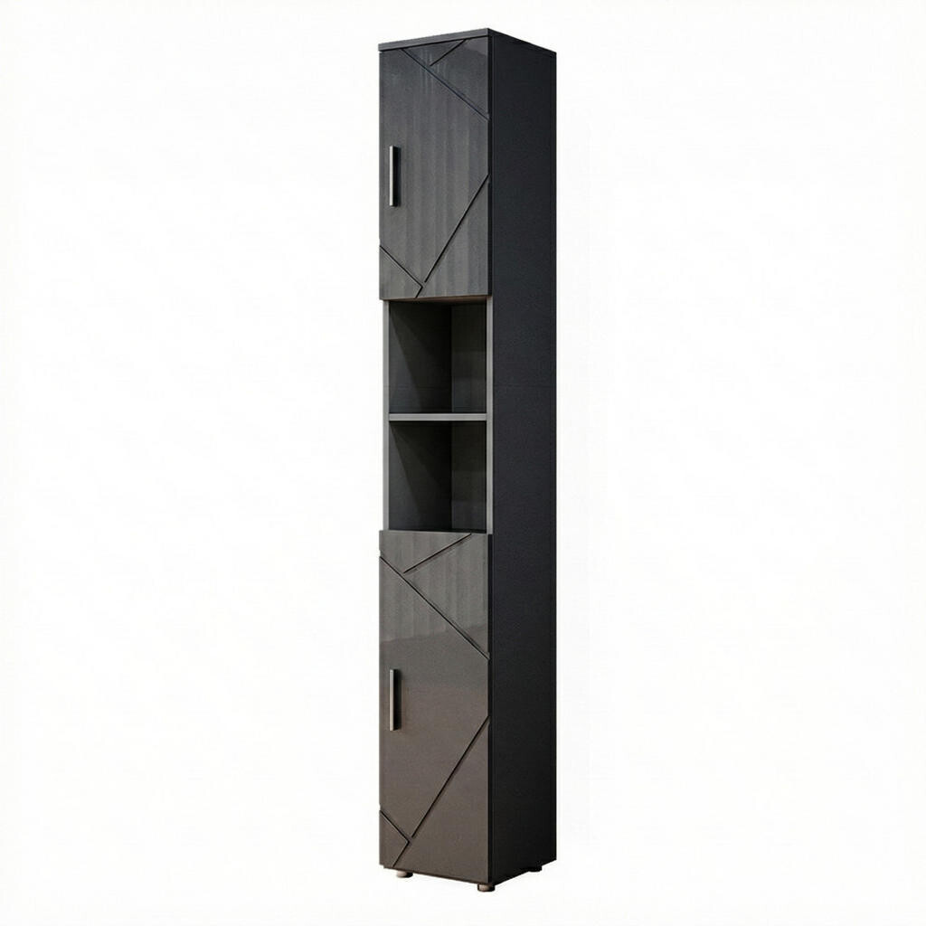 Vicco KOUPELNOVÁ SKŘÍŇKA Irma Antracitový vysoký lesk 30 x 192 cm