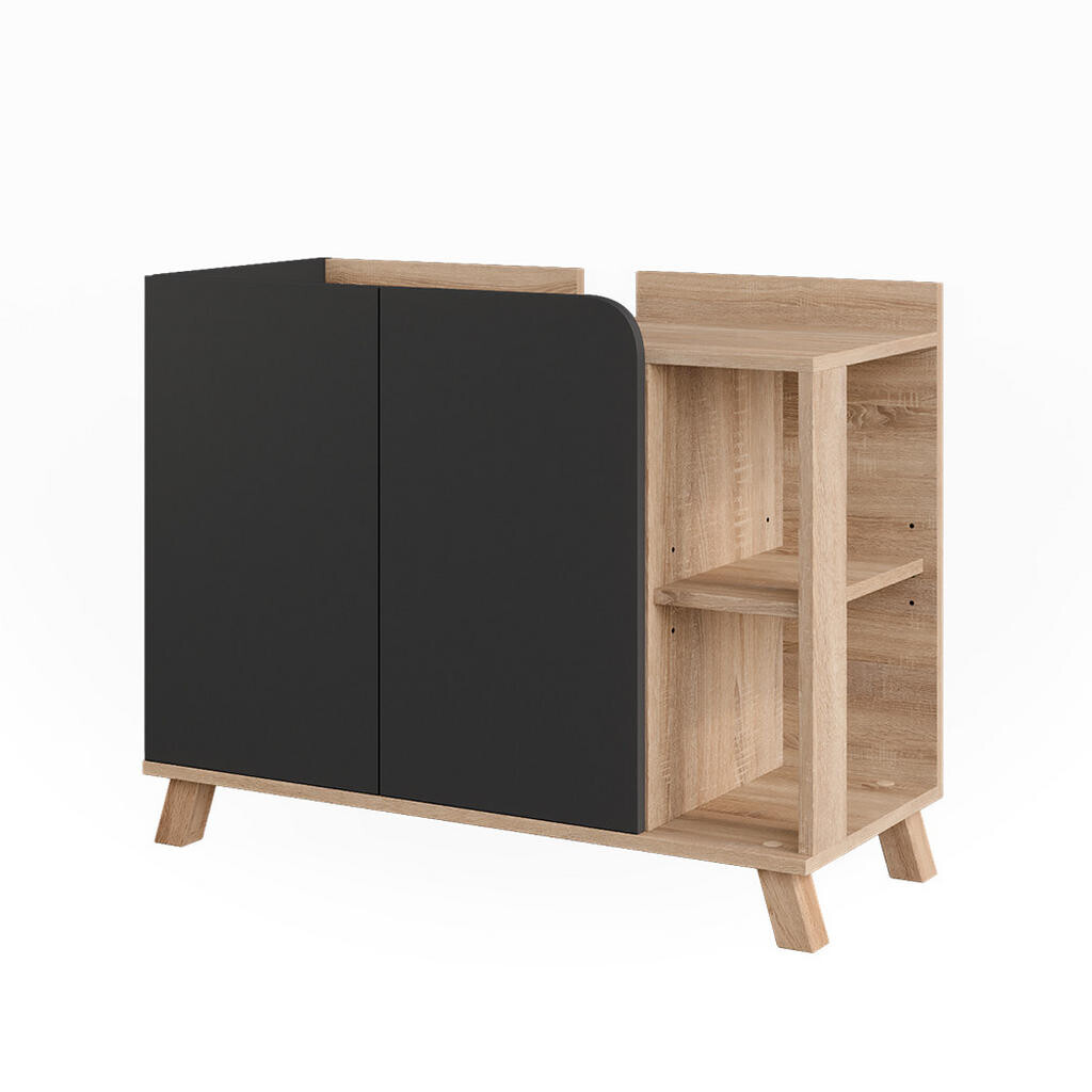 Vicco TOALETNÍ STOLEK PRO UMYVADLO Karen Sonoma/antracit 80 x 65 cm se 2 dveřmi