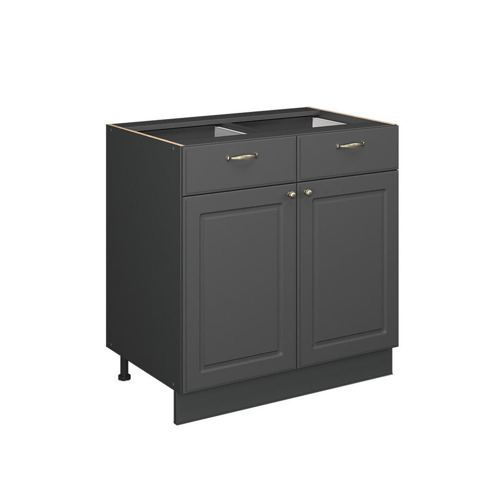 Vicco SPODNÍ SKŘÍŇKA KUCHYŇSKÉ LINKY Fame-Line Anthrazit-Gold Landhaus 80 cm bez pracovní desky