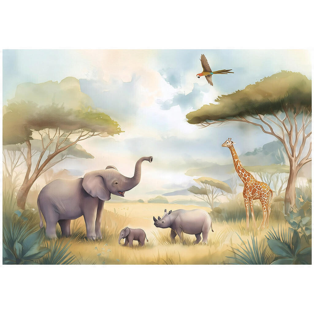 Wallarena FOTOTAPETA do dětského pokoje džungle safari zvířata 150x105