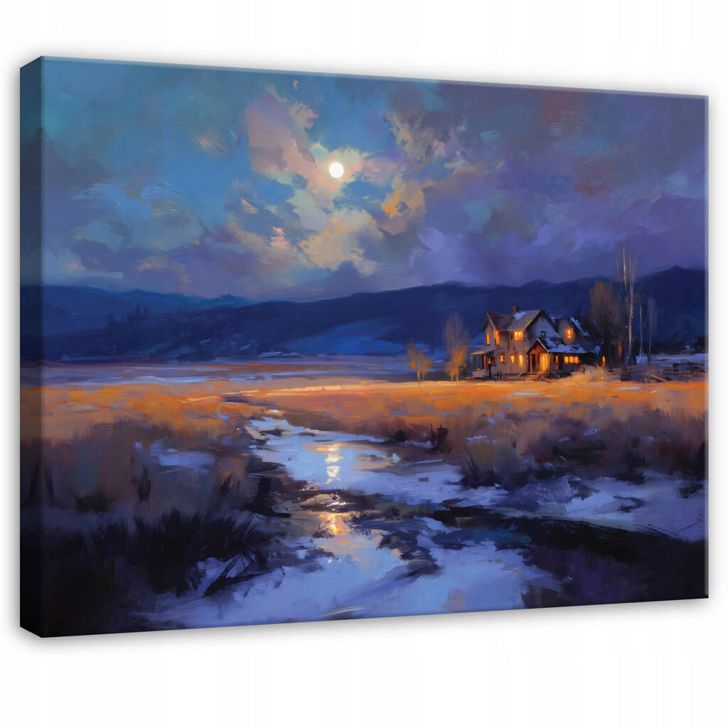 Wallarena OBRAZ na plátně Krajina Příroda Fialová 120x80 cm