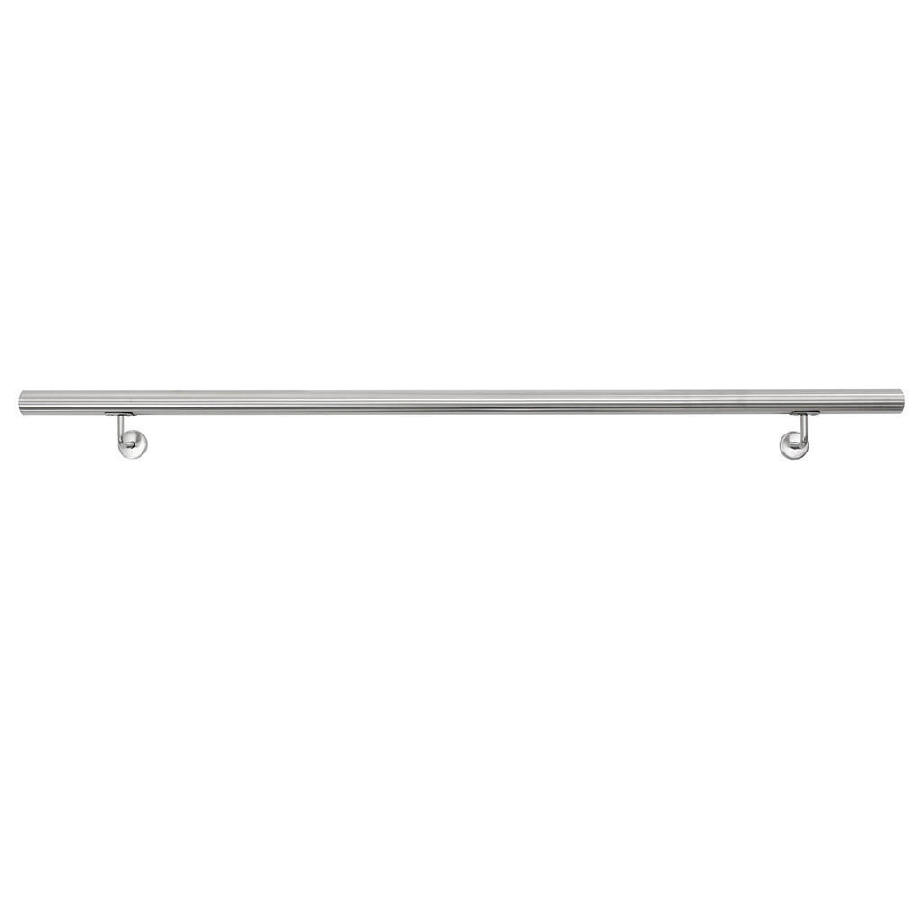 ECD-Germany ZÁBRADLÍ z nerezové oceli V2A 160 cm, kulaté Ø 42 mm, nerezové, broušené