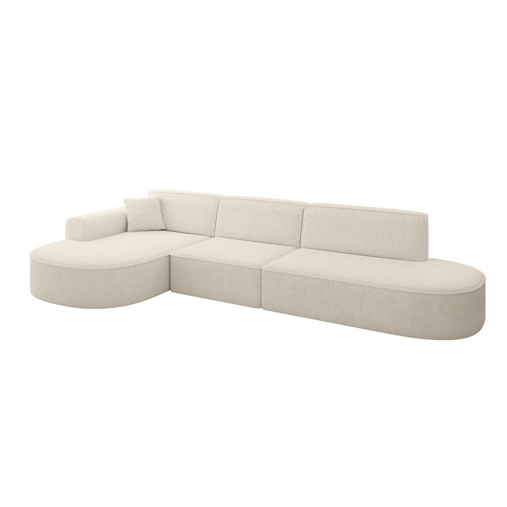 ALTDECOR ROHOVÁ SEDACÍ SOUPRAVA s otomanem vlevo MARI-L2 – 328 x 171 x 79 cm, krémová látka