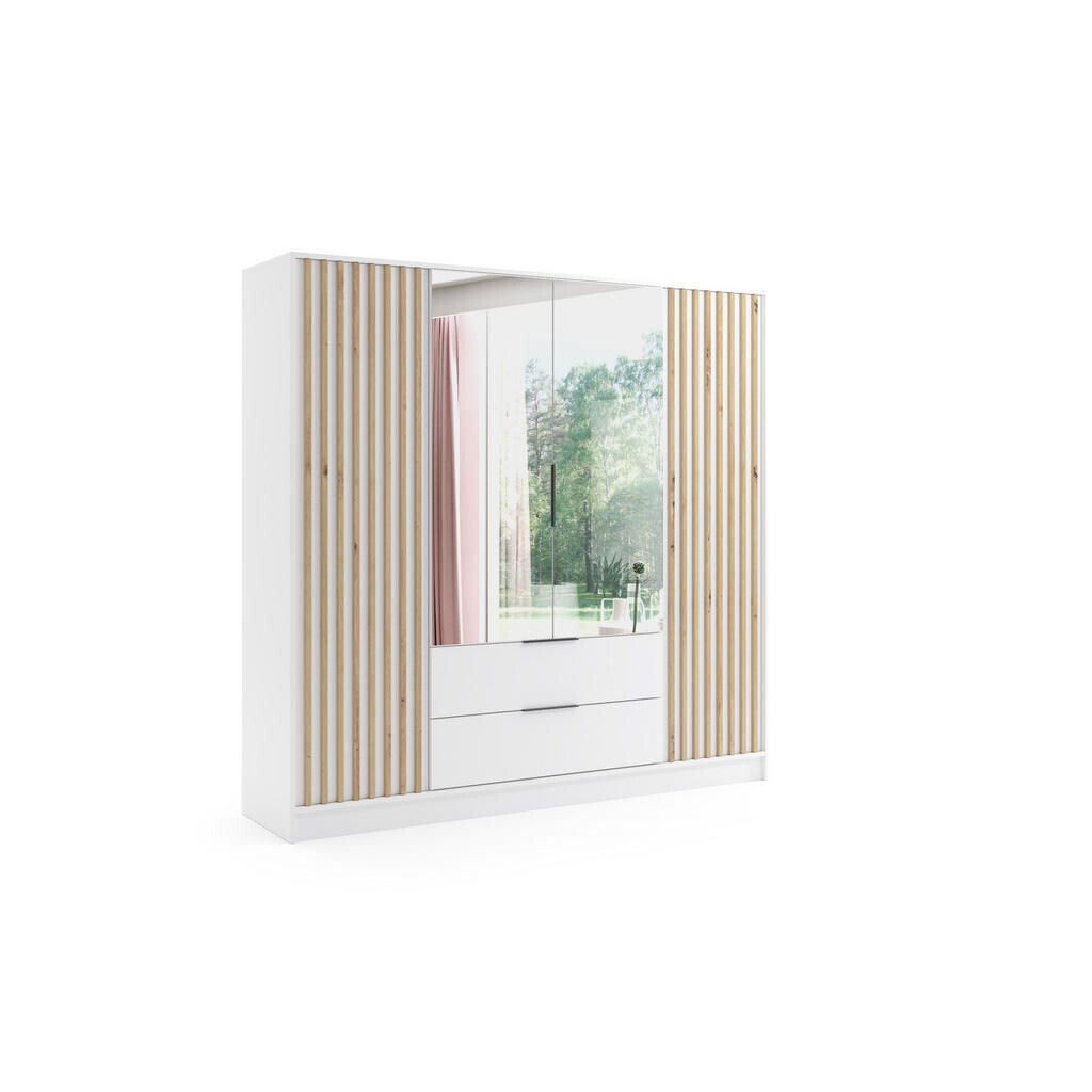 ALTDECOR ŠATNÍ SKŘÍŇ NERA – 200 cm – bílá | dub artisan