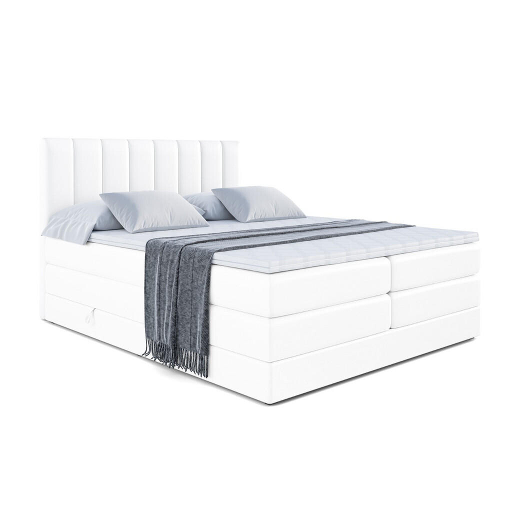ALTDECOR POSTEL boxspring OTTA KING – 120x200 – H3/H4 – vysoce lesklá bílá
